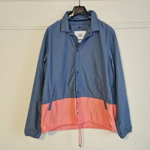 Herschel Supply Co. Voyage Coach Packable Jacket Windbreaker sz Large L Blue - Picture 8 of 12